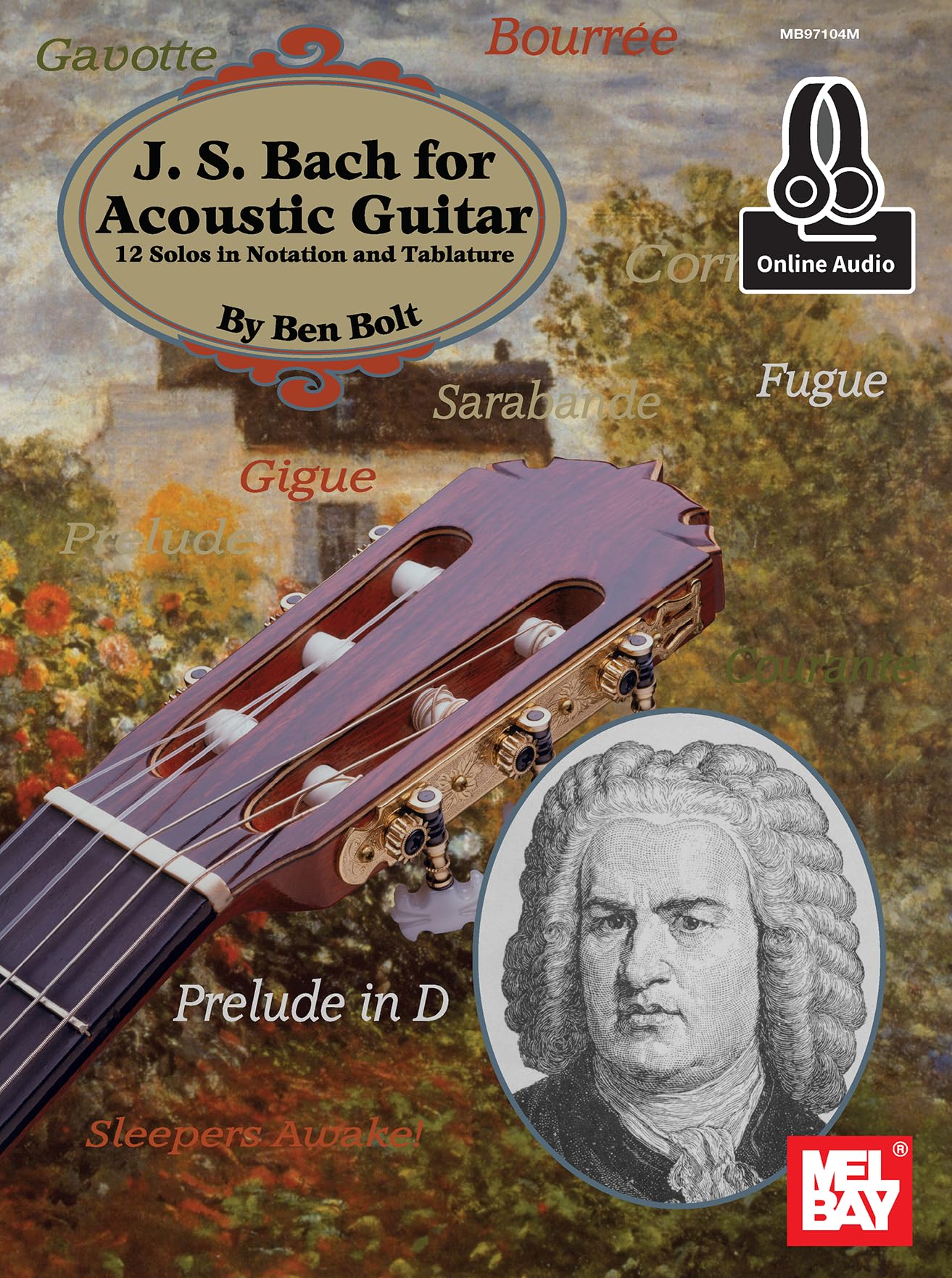 J.S. Bach for Acoustic Guitar: 12 Solos in Notation and Tablature: Includes Online Audio
