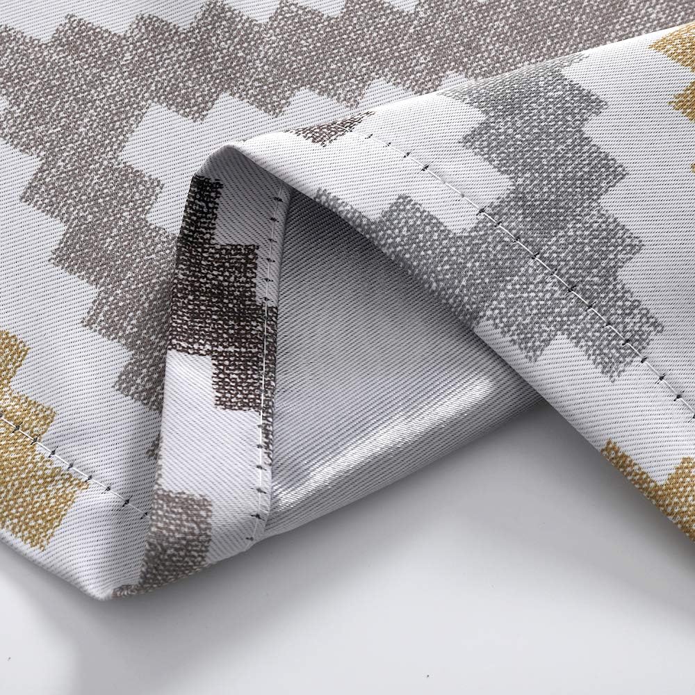 Autumn Dream Chevron Bohemian Grommet Top Bedroom Blackout Curtains Drapes for Living Room,52by84Inch,Yellow,1 Panel