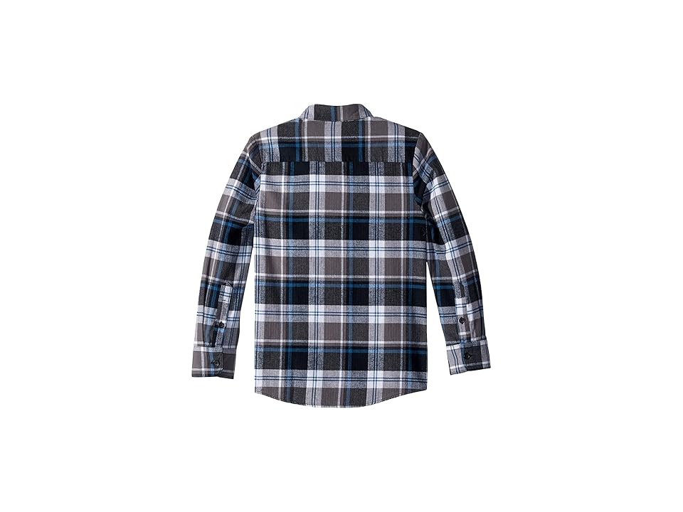 

Volcom Kids Caden Plaid Long Sleeve Flannel Shirt (Big Kids) (Pewter) Boy's Long Sleeve Button Up