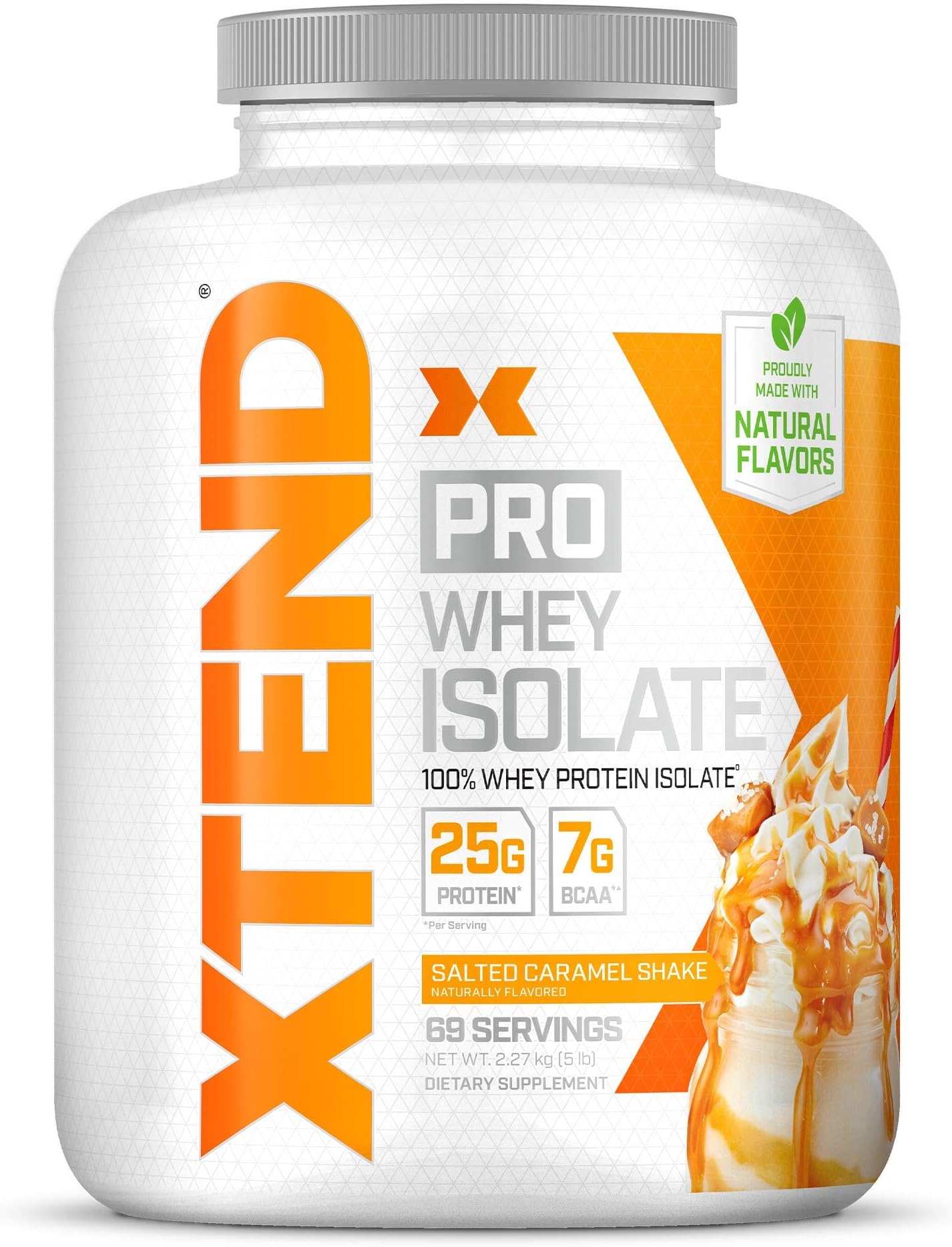 Scivation XTEND Pro 100% Whey Protein Isolate with Natural Flavors and Gluten Free, Salted Caramel Shake, 80 Ounce (Pack of 1)
