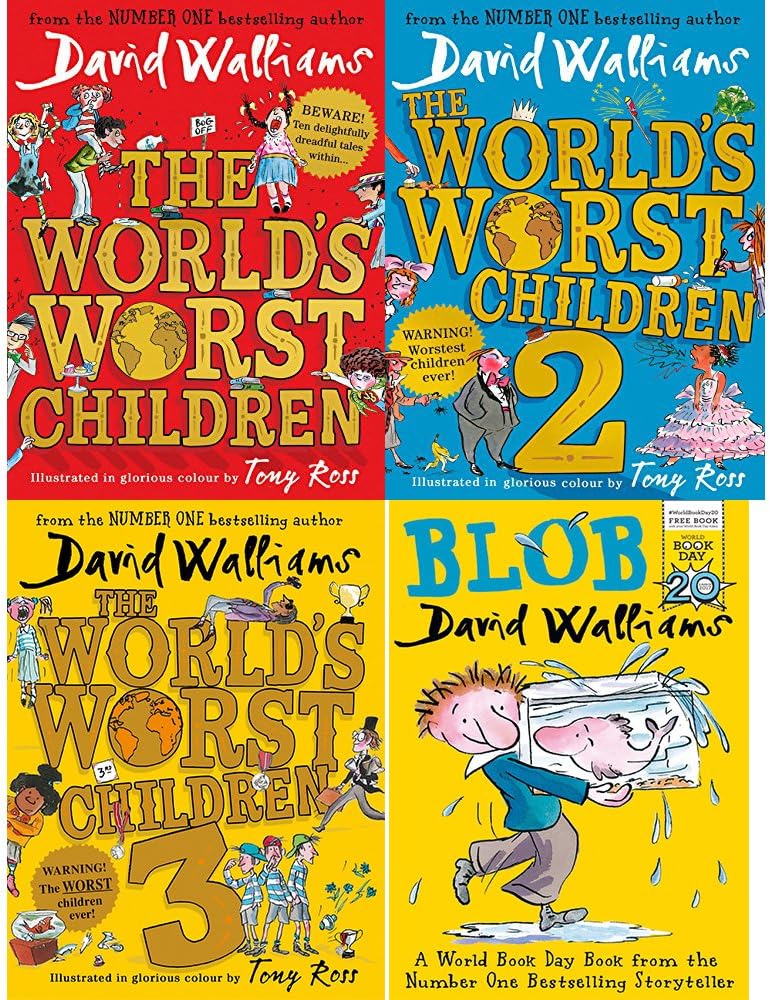 David walliams worlds worst children collection 4 books set (the world’s worst children, the world’s worst children 2, 3, blob [paperback]) Hardcover