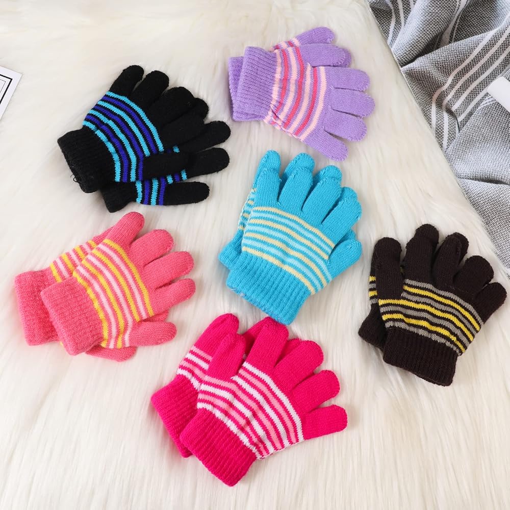 TAGVO Kinder Winterhandschuhe 1-5 Jahre - Flauschige Stretch Fäustlinge