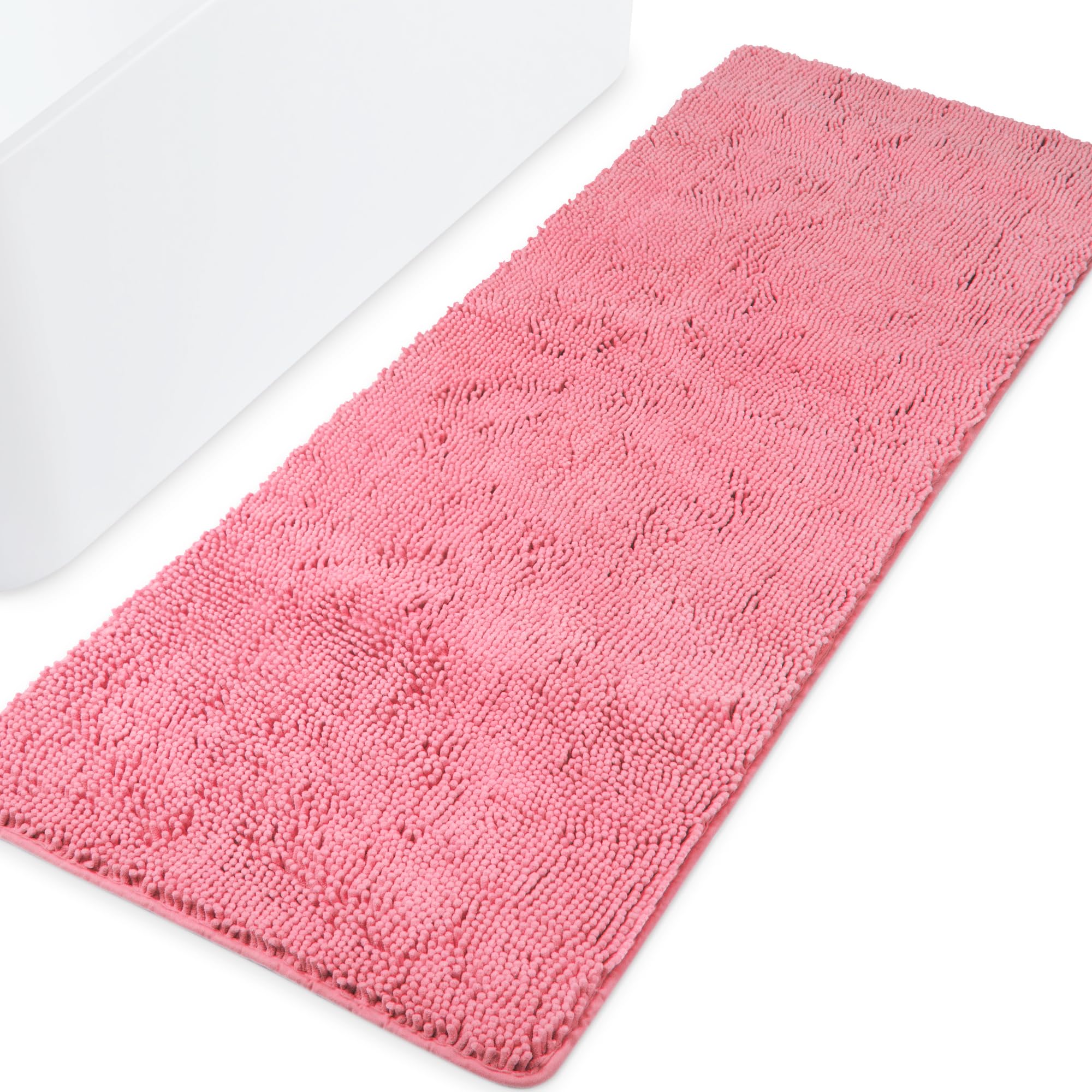Yeaban Bathroom Runner Rugs 24"x72" Non Slip – Thick Chenille Long Bath Mat | Absorbent and Washable Extra Large Bath Rug, Plush Runner Rug for