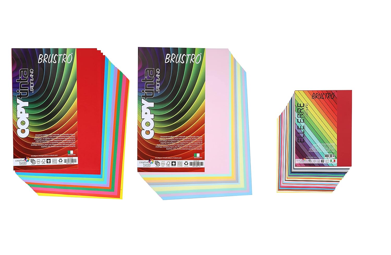 BRUSTRO Copytinta Coloured Craft Paper A4 Size 80 GSM Bright & Soft
