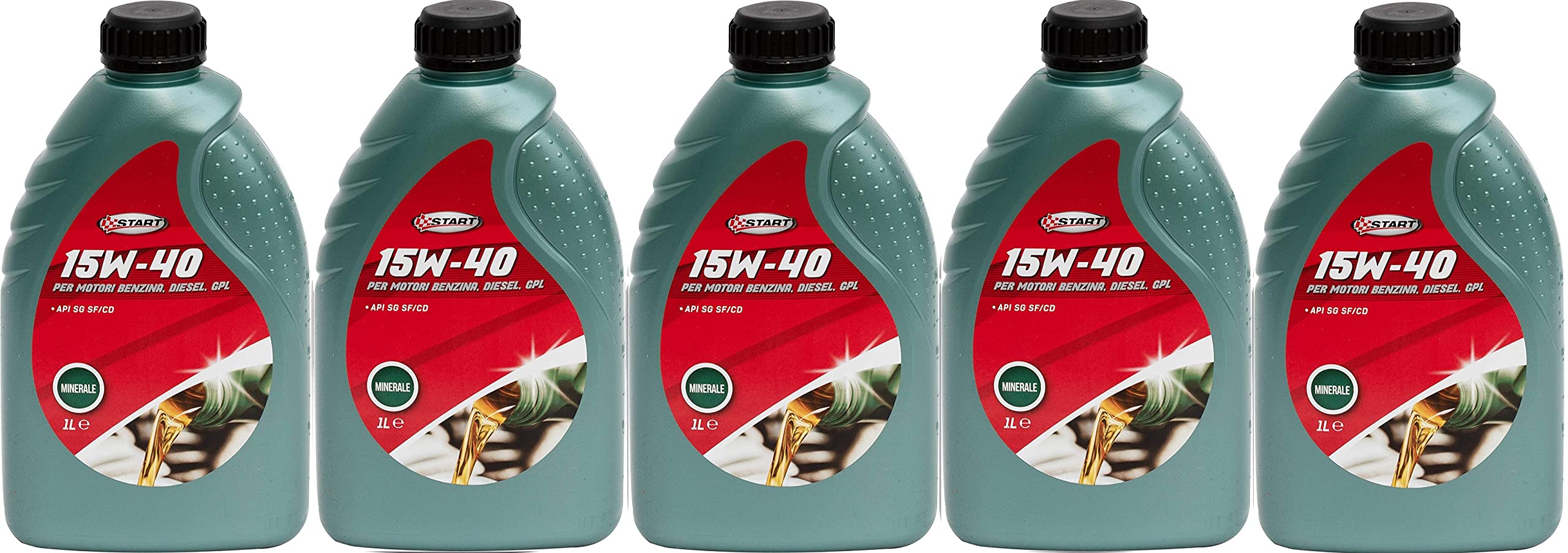 Set à Partir De 5 Huile Onedrive Lubrifiant Minérale 1L 15W40 pour Moteurs Diesel et Gpl
