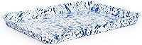 Vista 8 de Enamelware Jelly Roll Pan, 16 x 12.25 pulgadas, Burdeos/Crema Splatter