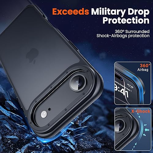 Miniatura 820 de Funda para iPhone 12, a prueba de golpes, para iPhone 12 Pro, protección contra caídas de grado militar, parte trasera dura, delgada, translúcida
