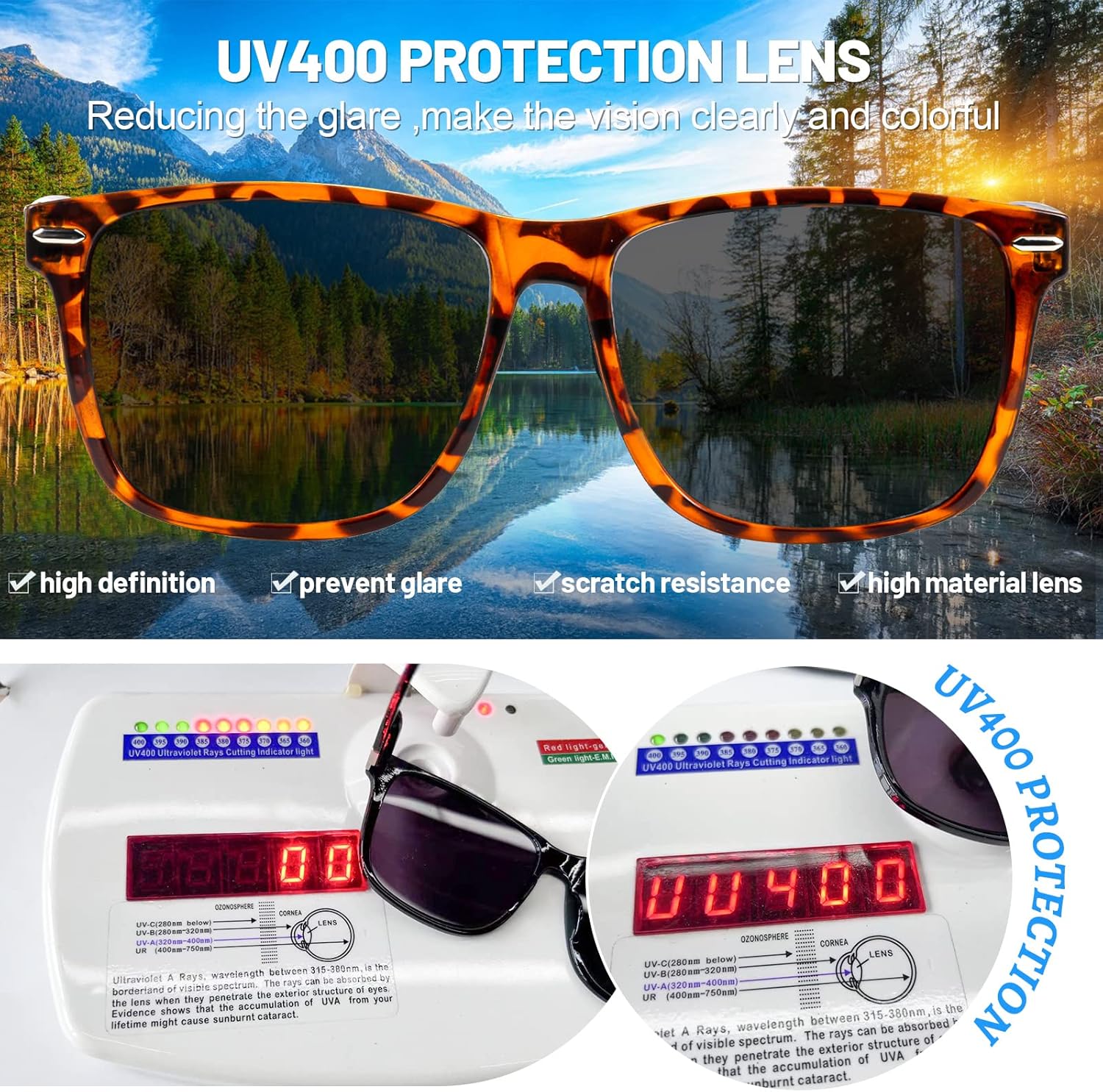 OCCI CHIARI Oversized Polarized Sunglasses for Men Fashion Sun glasses UV400 Protection Glasses for Driving Fishing (Tortoise)