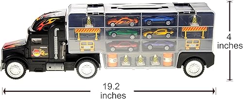 Miniatura 7 de PowerTRC Camión de transporte de juguete  Camión transportador de juguete  Gran juguete para niños que aman los camiones y vehículos de acción