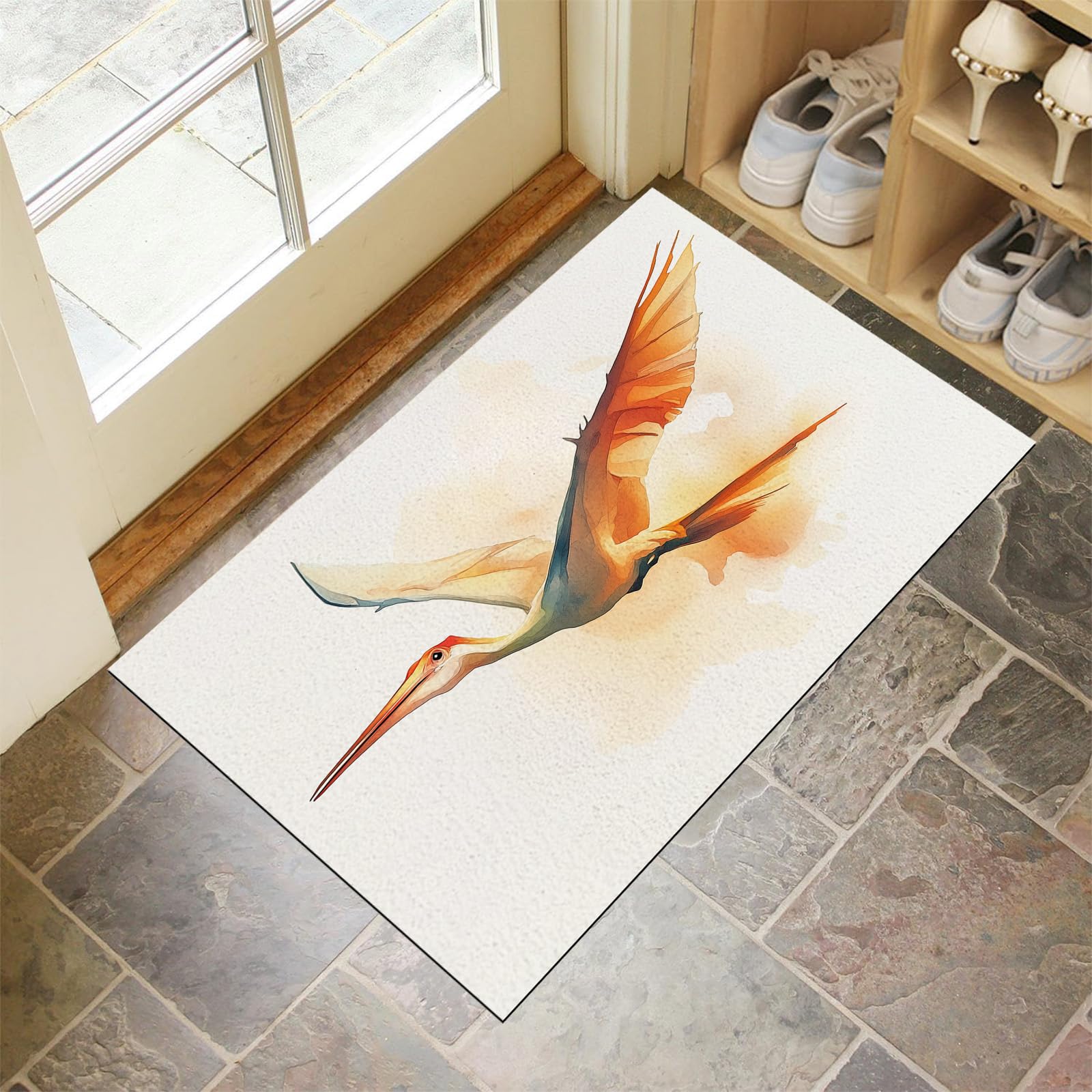 Tapis de porte extérieur 90x150cm imperméable et lavable pour couloir