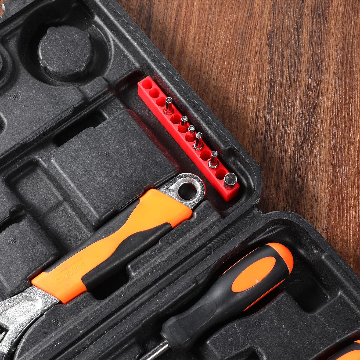20 Pcs 12 Holes Hex Bit Holder, Plastic Shank Screw Driver Holders Drill Bit Organizer for 1/4 Inch Hex Shank (Red)