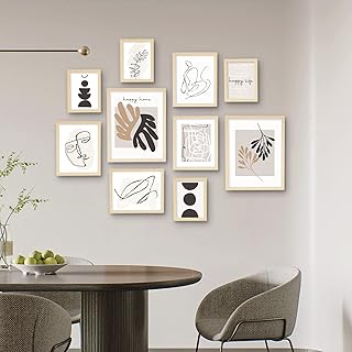 12 Picture Wall Ideas Living Room for Meaningful Visual Impact 120 ArtbyHannah Neutral Gallery Wall Frames Set of 10 with Decorative Minima...
