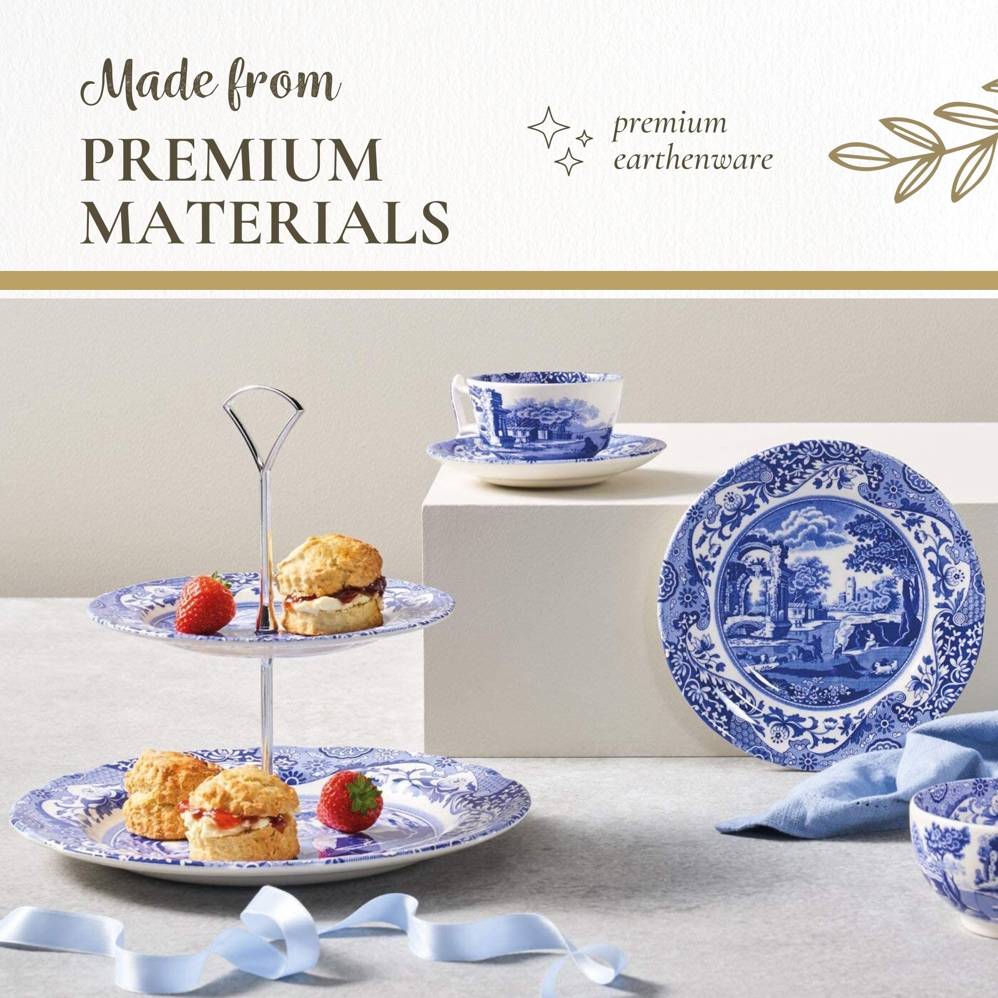 Amazon.com | Spode Blue Room Traditions Plate Set, Set of 6-10.5