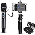 COMICA CVM-WS50 Wireless Handheld Microphone, Professional Handheld Interview Mic for iPhone, Android Phones, Camera, Reporte