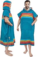 Vista 1 de SUN CUBE Poncho de surf cambiador con capucha Toalla de microfibra absorbente de secado rápido con bolsillo para surfear, hombres y mujeres