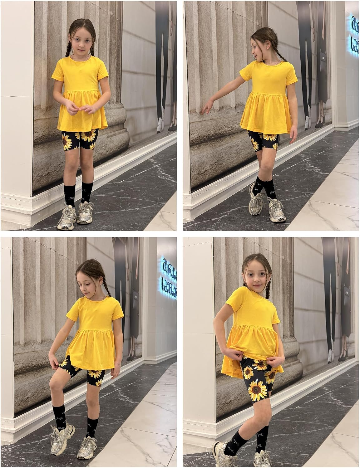 Arshiner Girls Summer Outfits Short Sleeve