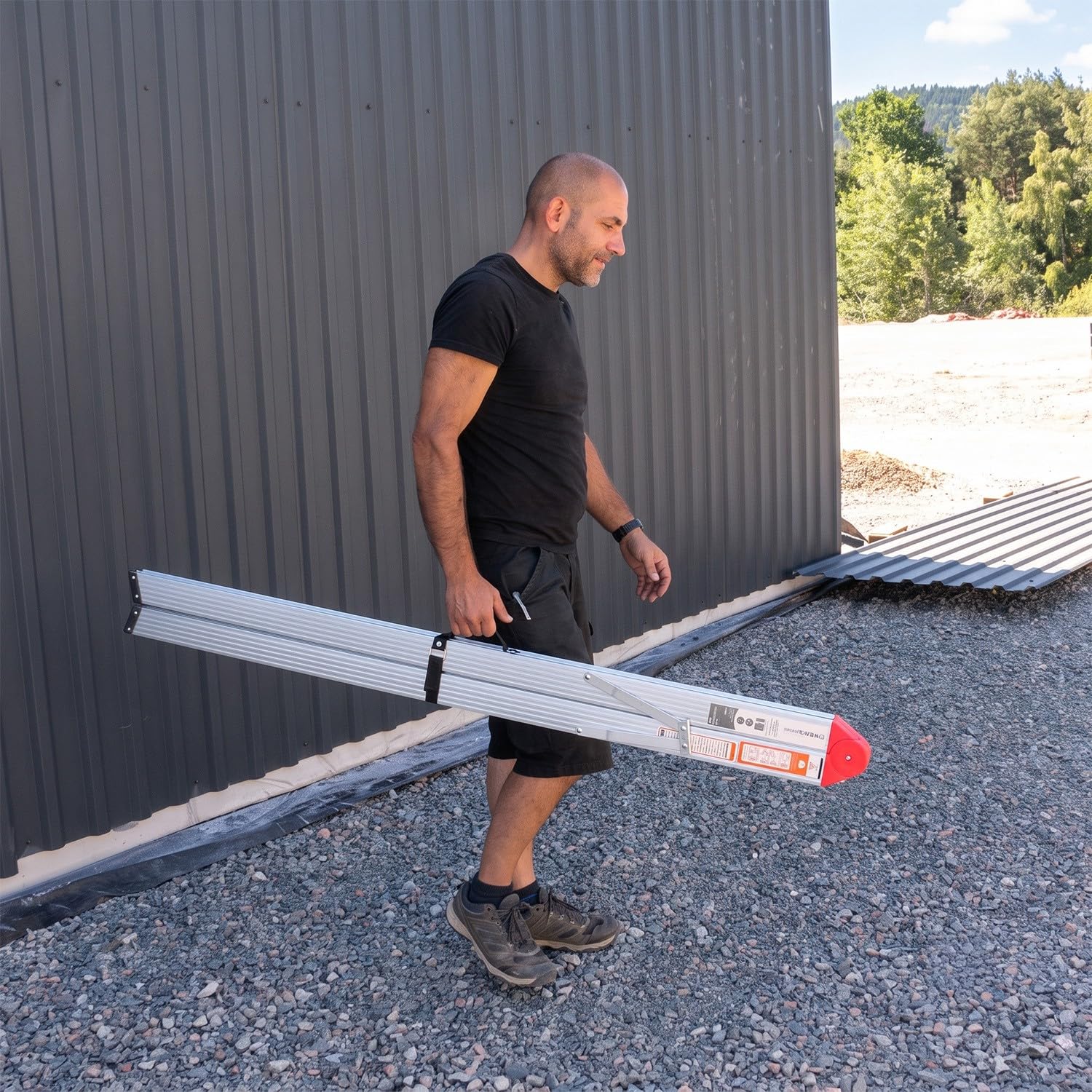 Climb Echelle Double Pliable et compacte en Aluminium 4 marches