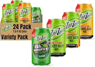 Zing Zang 24 Can Variety Pack, (6) Original Bloody Mary, (6) Blazing, (6) Classic Margarita, (6) Michelada, Amazing Non-Alcoholic Cocktail Mixers, 7.5 Fl Oz Cans (Pack of 24)