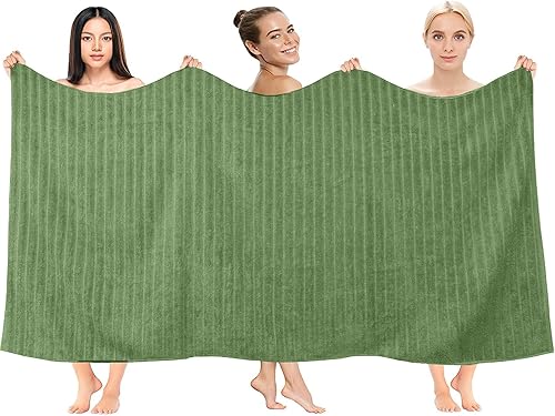 Vista 325 de DAN RIVER Paquete de 1 toalla de baño de 40 x 80 pulgadas, toallas de baño extragrandes de secado rápido para baño, toallas suaves y absorbentes