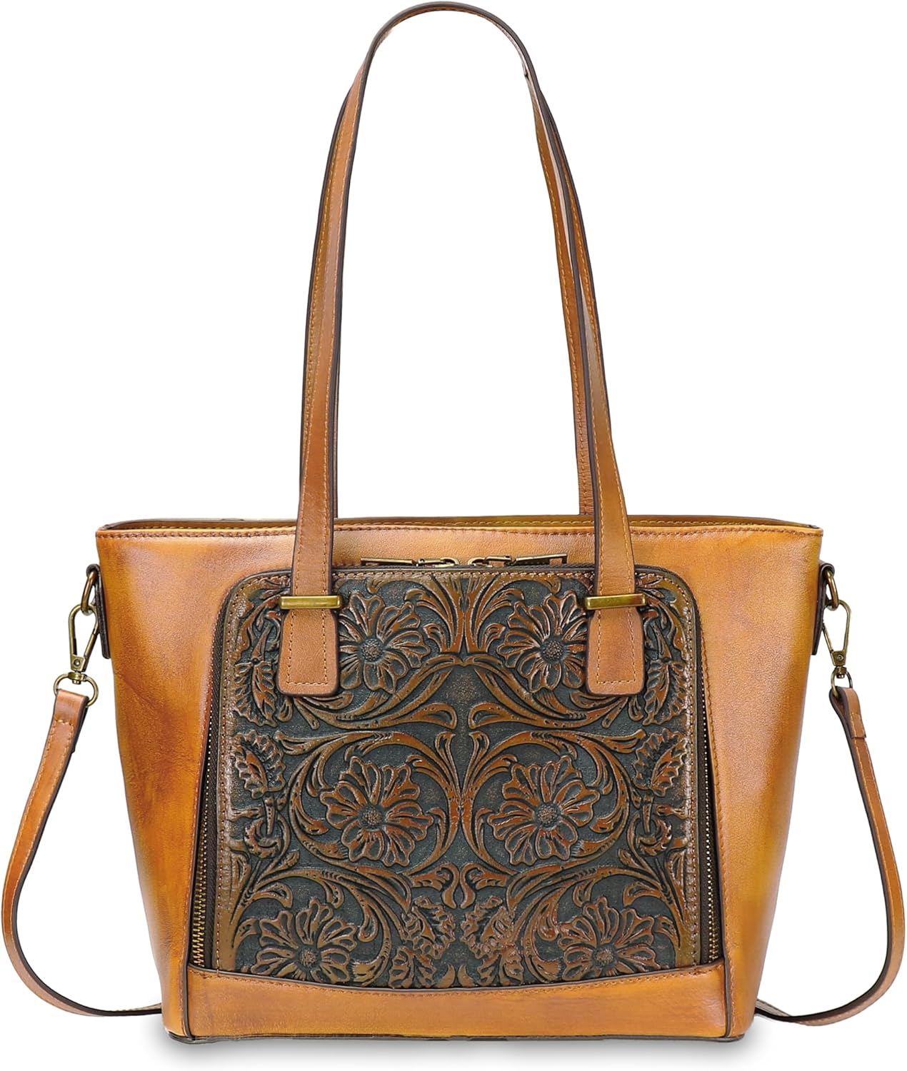 Crossbody Bag for Women Large Tote Purse Ladies Top Handle Shoulder Handbags Vintage Embossed Pattern Shopping Bag