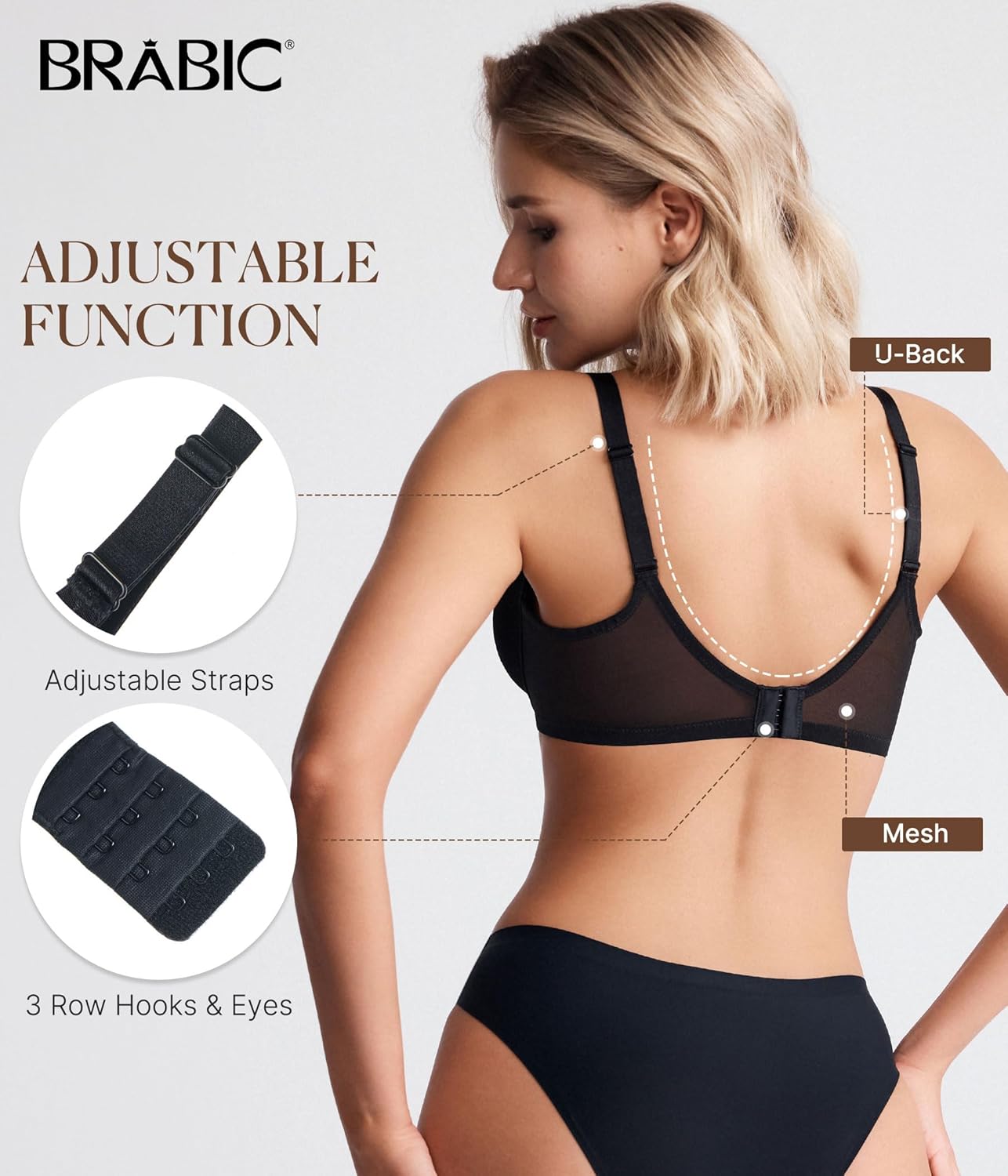 Minimizer Bras for Women Full Coverage Plus Size Bras with Underwire Support for Large Breasts - Image 3