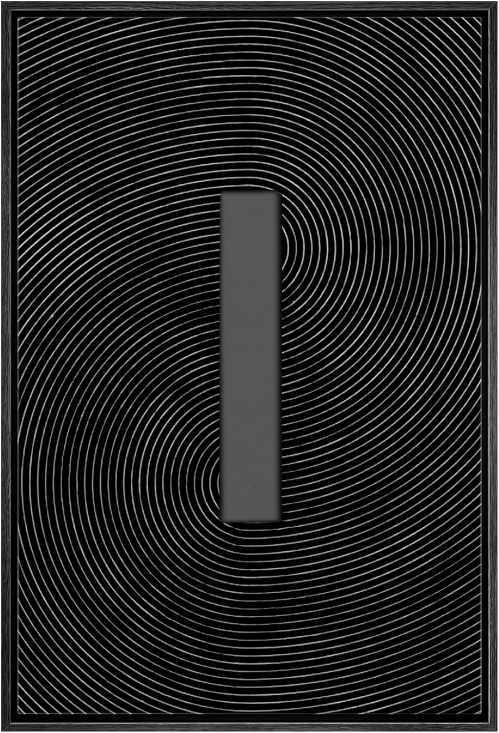 SIGNWIN Framed Canvas Print Wall Art Geometric Gray Black