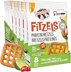 Lenny & Larry's Tout Bagel FITZELS – Savoureux pretzel Snacks Incroyablement savoureux, riche en protéines salées, végétalienne, 20g des sacs à base de protéines (huit) végétaux, 3 oz Chacun