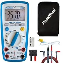 PeakTech LCR Meter and Digital Multimeter 4000 Counts with Continuity Tester and Auto Range CAT III 1000V / CAT IV 600V Pack of 1 P 2180