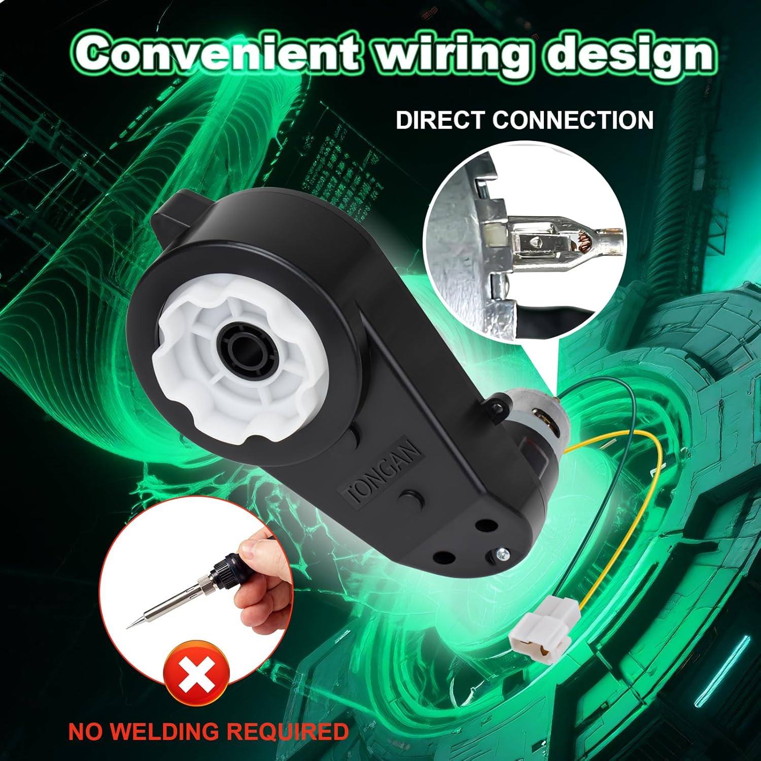 2Pcs 24V Powered Wheels Motor Upgrade for Kids Ride On Toy Car 40000RPM Gear Box for Kids Electric Ride Motorcycles Jeep Gear Box RS550 High Speed Drive Engine Match Kids Ride On Toys Car Motors