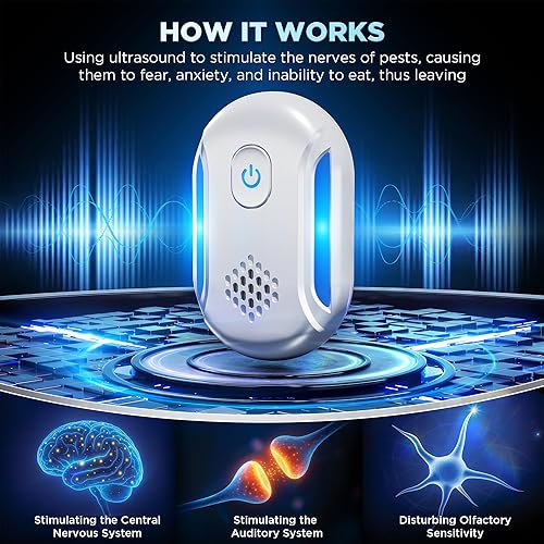 Miniatura 3 de Repelente ultrasónico de insectos y plagas para interiores, fuerza de conducción más fuerte, repelente electrónico de control enchufable para