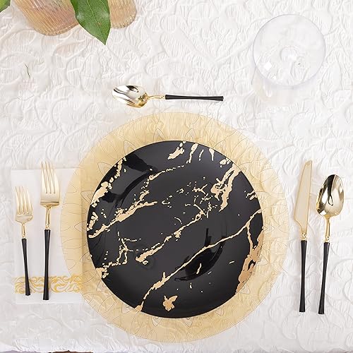 Miniatura 10 de PARTY BARGAINS Placas de carga de plástico de 13 pulgadas, color azul transparente con forma de gota de lluvia, paquete de 8