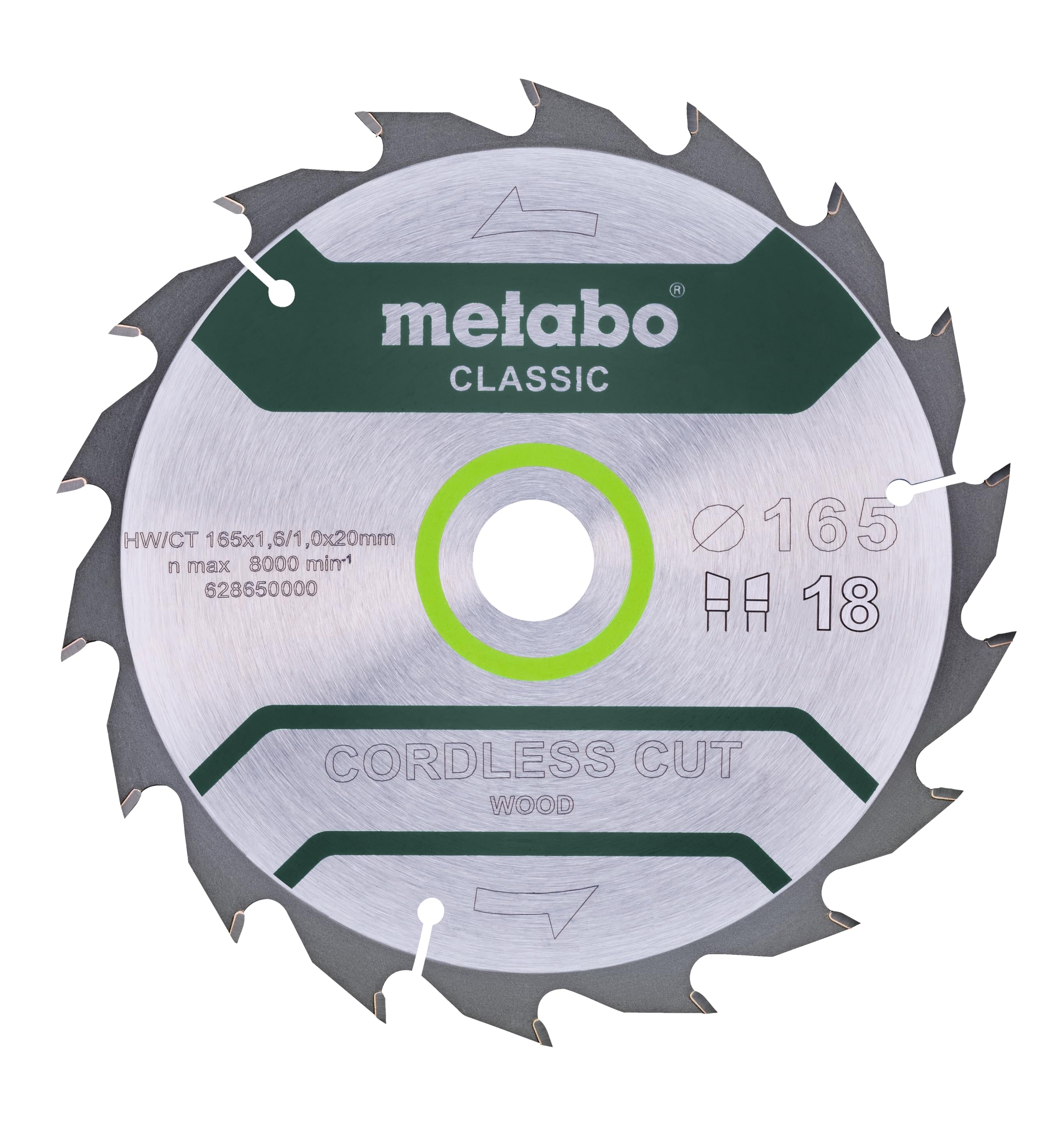 Lame de scie circulaire Metabo 165 mm conçue pour maximiser l'autonomie de vos outils à batterie