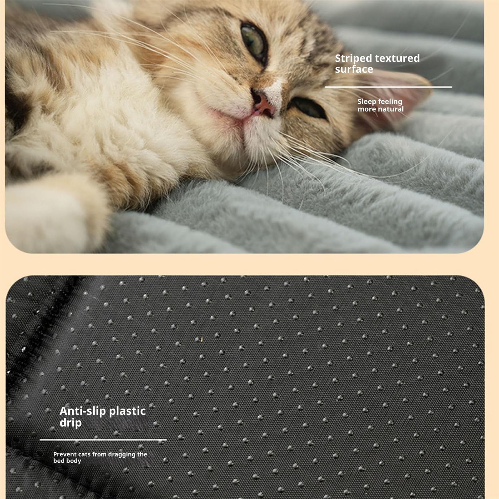 Lit auto-chauffant pour animal de compagnie, tapis chauffant non électrique réfléchissant la chaleur corporelle pour animal domestique, tapis chauffant antidérapant lavable pour chats et