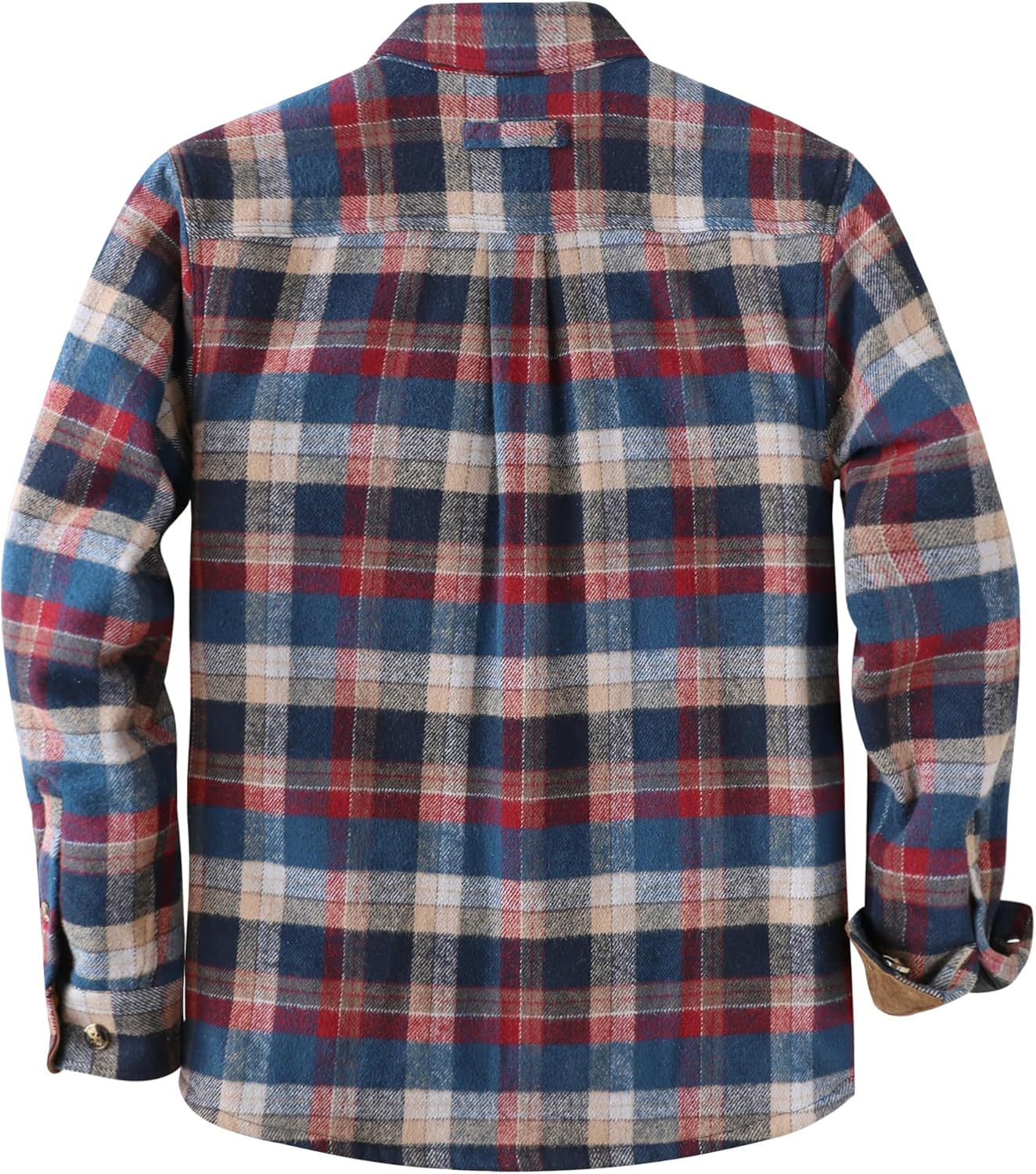 Dubinik® Mens Shacket Flannel Shirt for Men Lightweight Jacket Casual Plaid Coat with Warm Lining Long Sleeve Button
