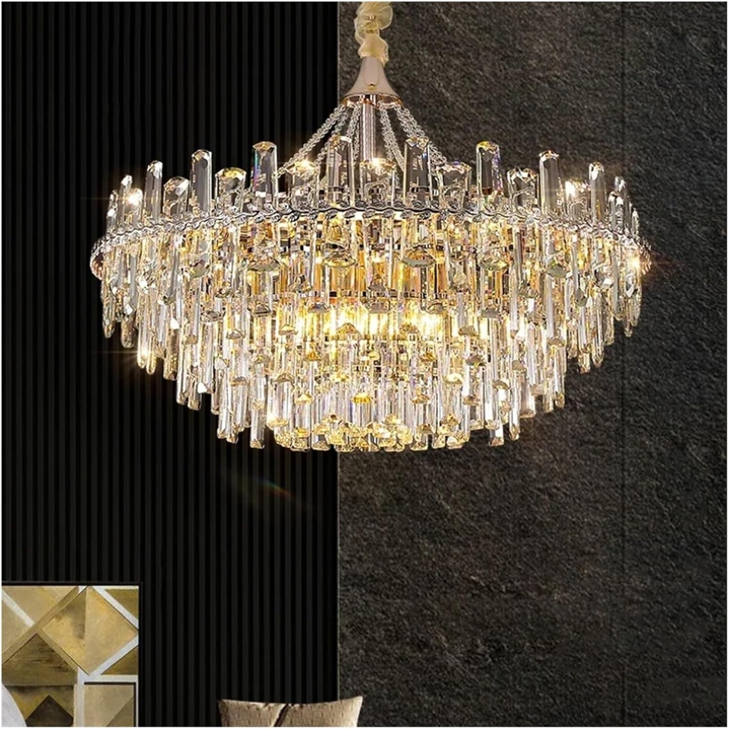 Luxury Crystal Lamp Home Living Room Bedroom Dining Room Living Room Luxury Villa Suspended Crystal Chandelier,luminaire