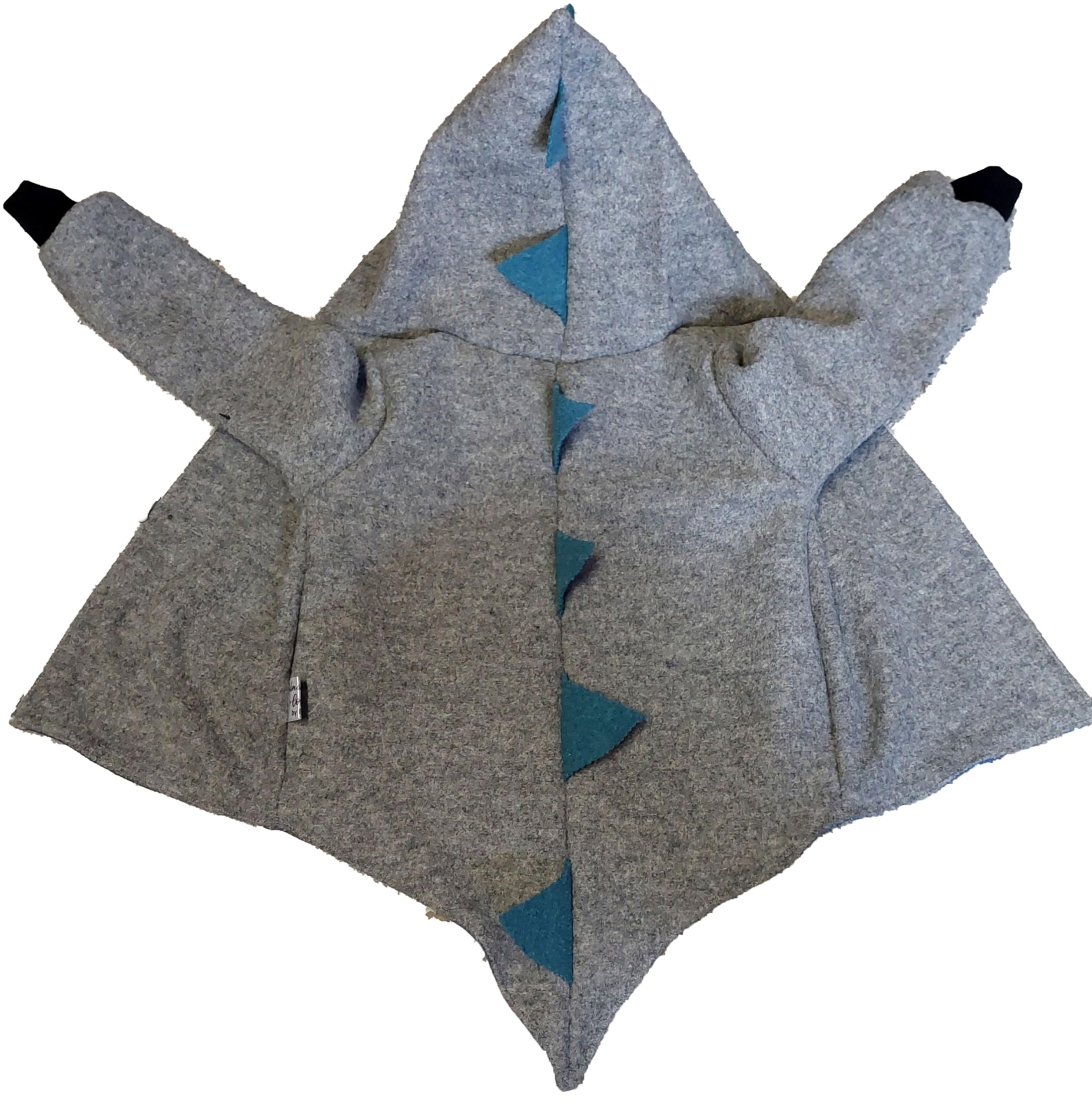 Wollwalkjacke Jacke Dinos Drachenjacke Zipfeljacke Wendejacke Kapuze Baby Kinder Wollwalkjacke