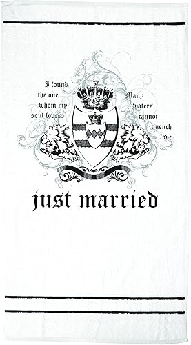 Lillian Rose, Toalla de playa de luna de miel blanca, WG311 B, recién casada