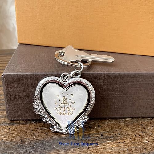 Miniatura 6 de 12 piezas personalizado Quinceañera Party Favores Recuerdos Para Quinceañera Llavero Corazón Dulce 16 Quinceañera (Rojo)