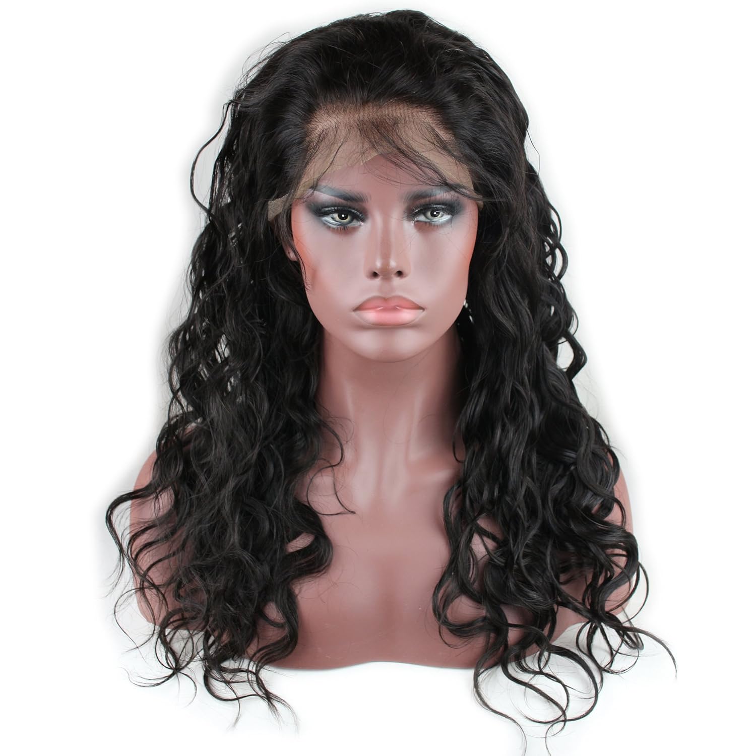 Dreambeauty 360 Full Lace Frontal Wig 180% Density Natural Loose Wave Brazilian Virgin Remy Human Hair 360 Lace Front Wigs Pre Plucked Natural Hairline 360 Lace Wigs for Black Women (20 inch)