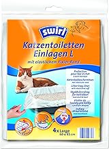 Swirl Cat Toilet Liners with Elastic Drawstring, Large