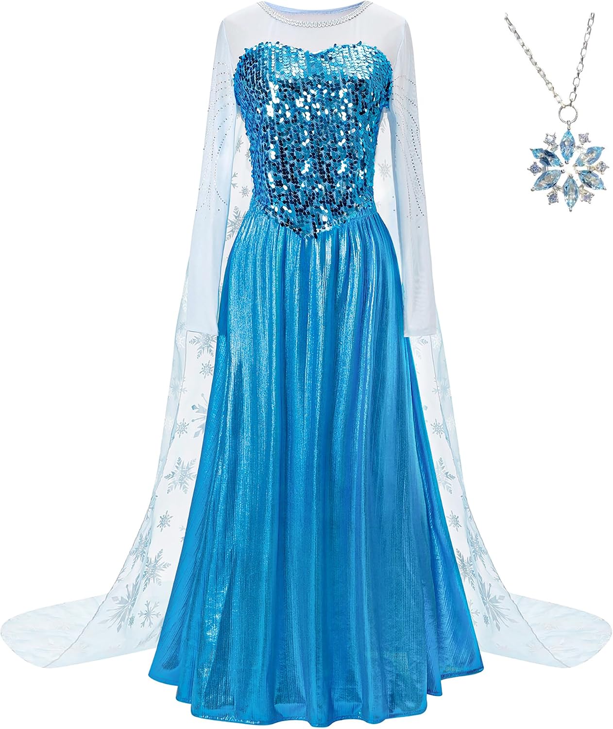 Shimmering Sequin Adult Dress Princess Dress Cosplay Costume Halloween Birthday Party Dress Train Dress