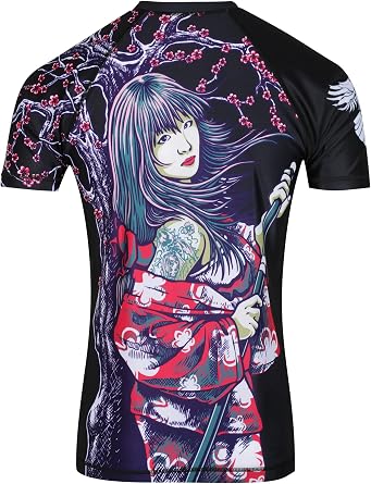 Raven Fightwear Womens Sakura Short Sleeve BJJ Rash Guard MMA
