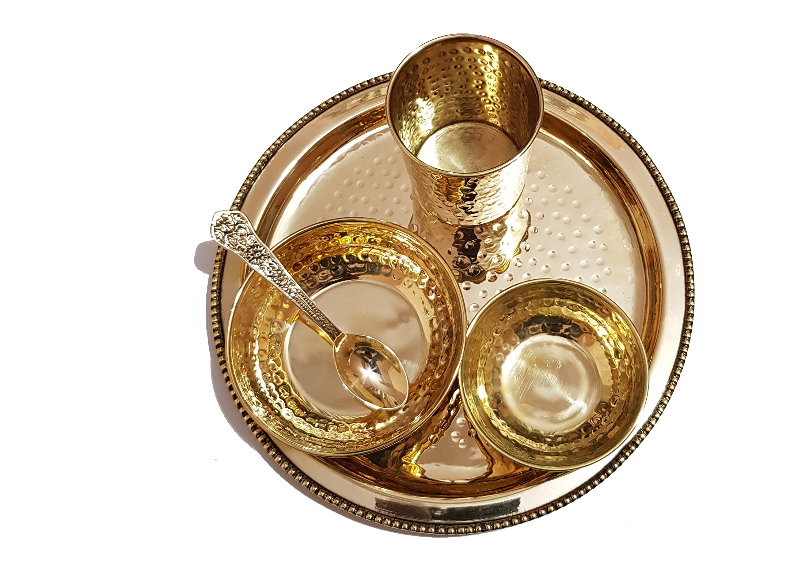 Pure Source India Brass Solid Dinner Thali Set - 5 Pieces, Gold (B07PDH5Z7B) Amazon Price History, Amazon Price Tracker