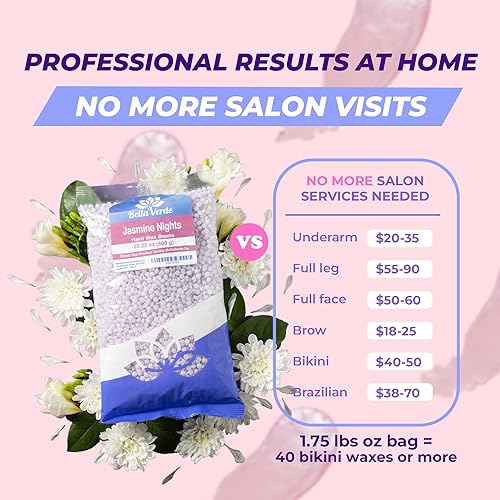 Miniatura 2 de Bella Verde Granos de cera de 1.76 libras, fabricados en Italia, cuentas de cera dura para mujeres y hombres, cera caliente para piernas brasileñas,
