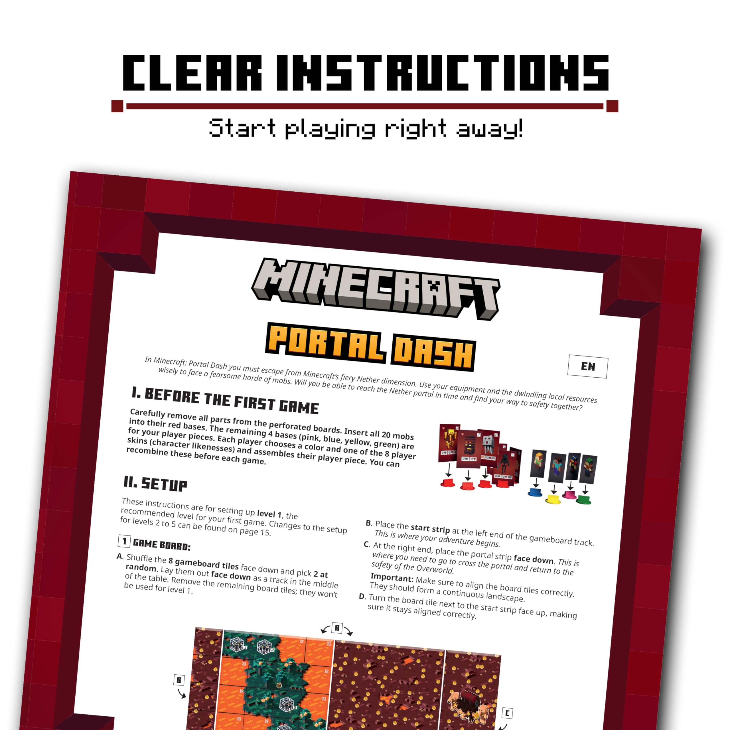 Ravensburger Jeu de Tableau de Bord Minecraft Portal pour 1 à 4 Joueurs – Adultes et Enfants à partir de 10 Ans – Stratégie immersive