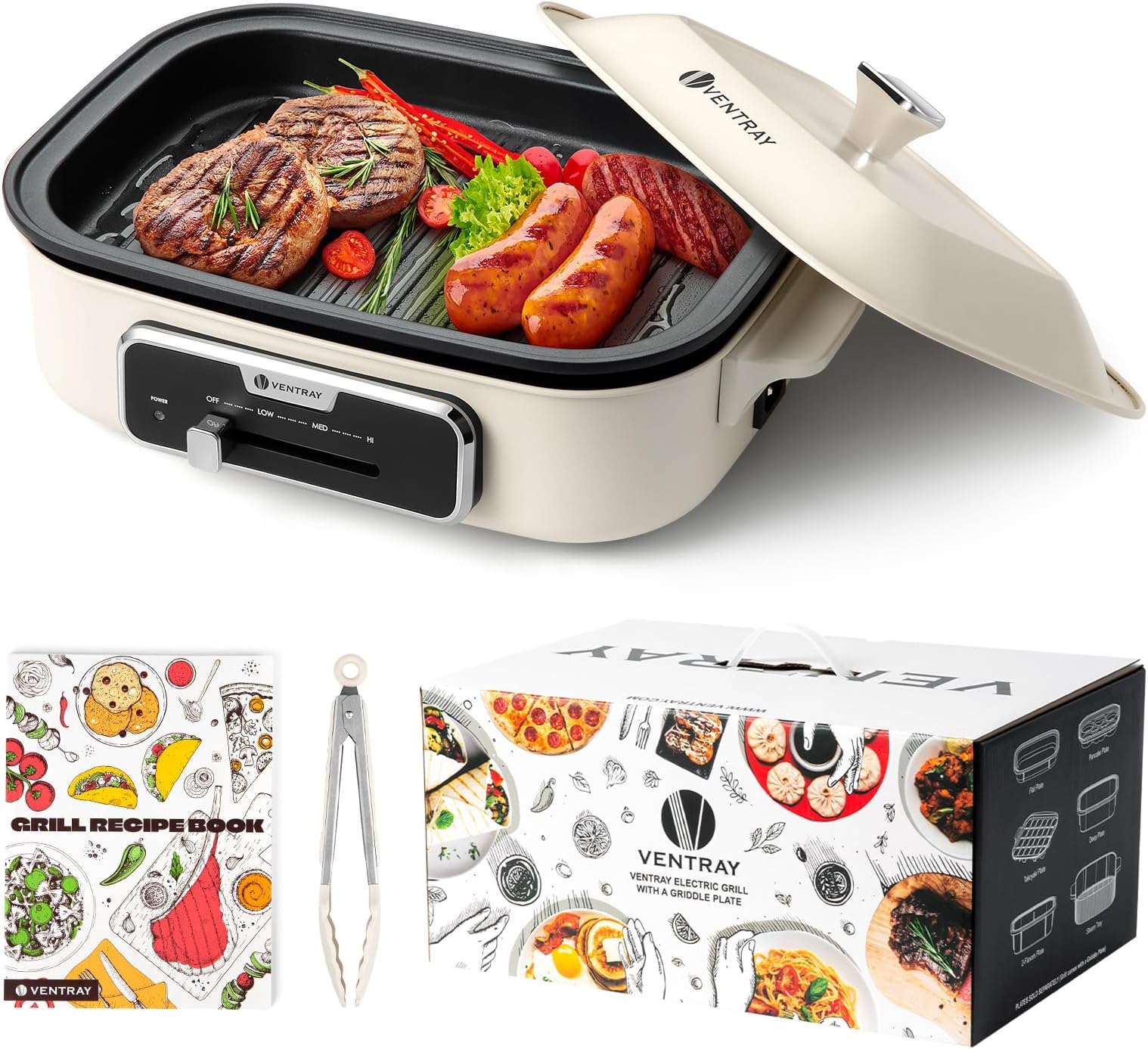 BRUNO compact hot plate + takoyaki plate + ceramiccoated