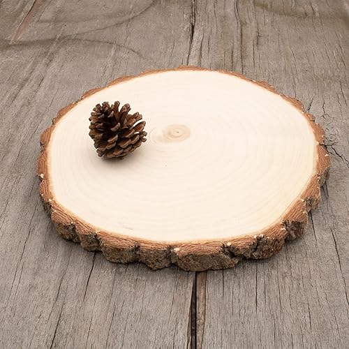 Miniatura 3 de Rebanadas grandes de madera sin terminar para centros de mesa, 1 pieza de 11 a 12 pulgadas, centros de mesa de madera natural para mesas, centros de