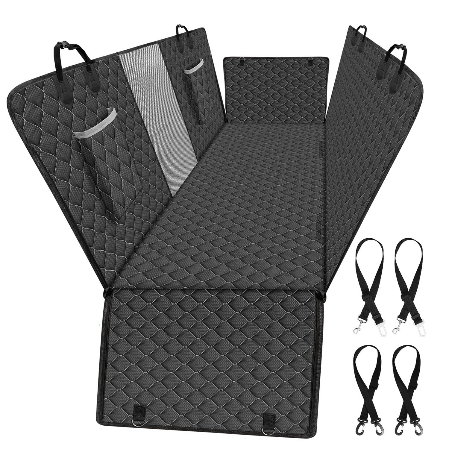 XHRING Dog Seat Cover Back Seat Truck Pet for Ford F150 F250 F350 Super Duty Ram 1500 2500 3500/GMC Sierra/Chevy Silverado, Waterproof & Scratchproof