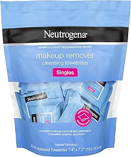 Neutrogena Makeup Remover Cleansing Towelette Singles, Daily Face Wipes to Remove Dirt, Oil, Makeup & Waterproof Mascara, ...