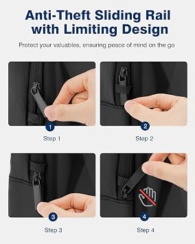 OSOCE Sling Bag for Men, Crossbody Bag EVA, Anti-Theft, Water-Resistant